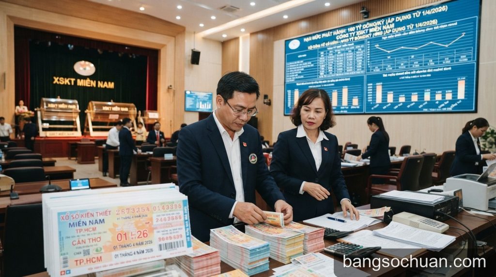 Cập nhật hạn mức phát hành vé số kiến thiết miền Nam từ tháng 4/2026